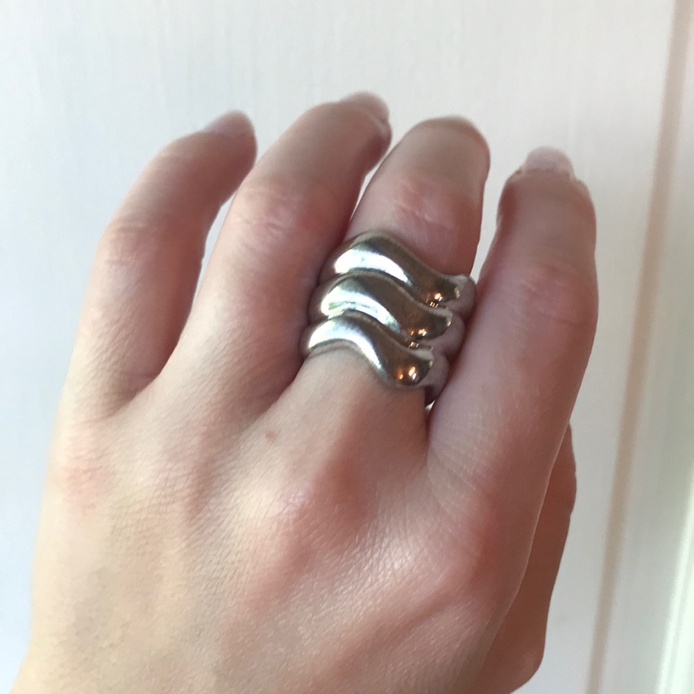 Vintage 80s Silver Ring